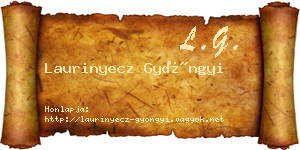 Laurinyecz Gyöngyi névjegykártya
